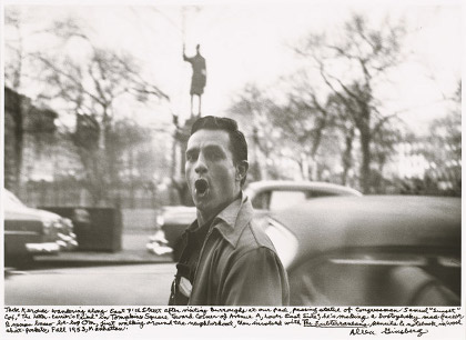 Jack Kerouac wandering along East 7th Street 
