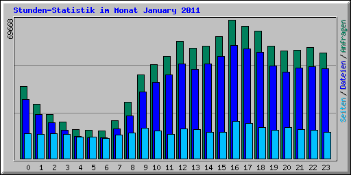 Stunden-Statistik im Monat January 2011